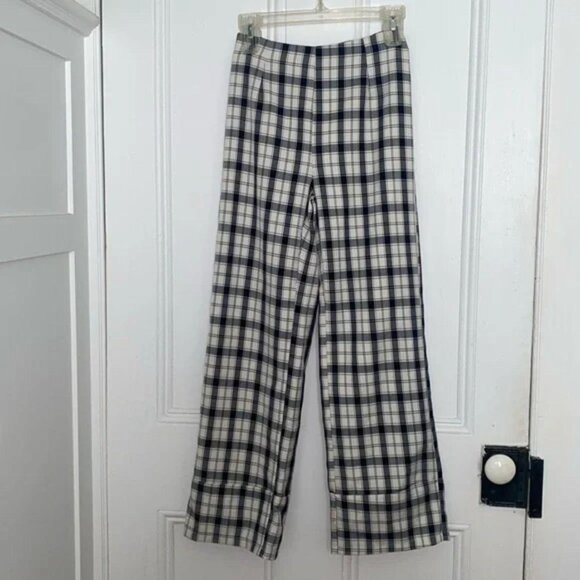 Princess Polly size 0 Euros pants black/white plaid - Picture 5 of 5